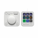 Logitech MX Creative Console, Programmable Keypad With 9 Customizable LCD Keys and Control Dial for Graphic Design, Video Editing, Photography, use with Adobe, Zoom, Spotify and more (Pale Grey)