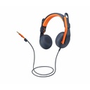 Logitech Zone Learn On-Ear Wired Headset with Microphone for Learners, Comfortable and Adjustable Fit for Kids, 3.5mm AUX