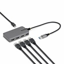 StarTech 4-Port USB-A Hub, 5Gbps, Bus Powered, USB-A to 4x USB-A Hub with USB-C Auxiliary Power Input, Portable USB Hub