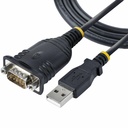 StarTech 3ft (1m) USB to Serial Cable, DB9 Male RS232 to USB Converter, USB to Serial Adapter, COM Port Adapter with Prolific IC