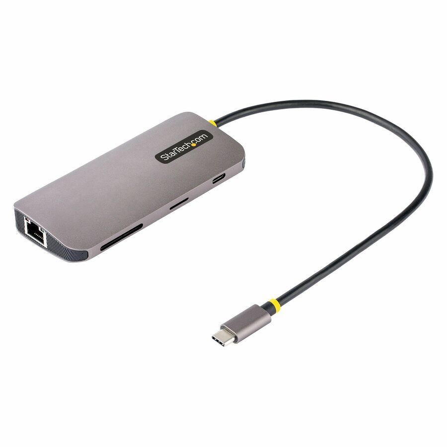 StarTech USB C Multiport Adapter, 4K 60Hz HDMI HDR10 Video, 3 Port 5Gbps USB-A Hub, 100W PD Pass-Through, GbE, SD/MicroSD, Mini Dock
