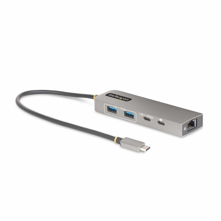 StarTech 3-Port USB-C Hub with 2.5 Gb Ethernet and 100W PD Passthrough - USB-C to 2x USB-A/1x USB-C, USB 3.2 10Gbps Type-C Adapter Hub