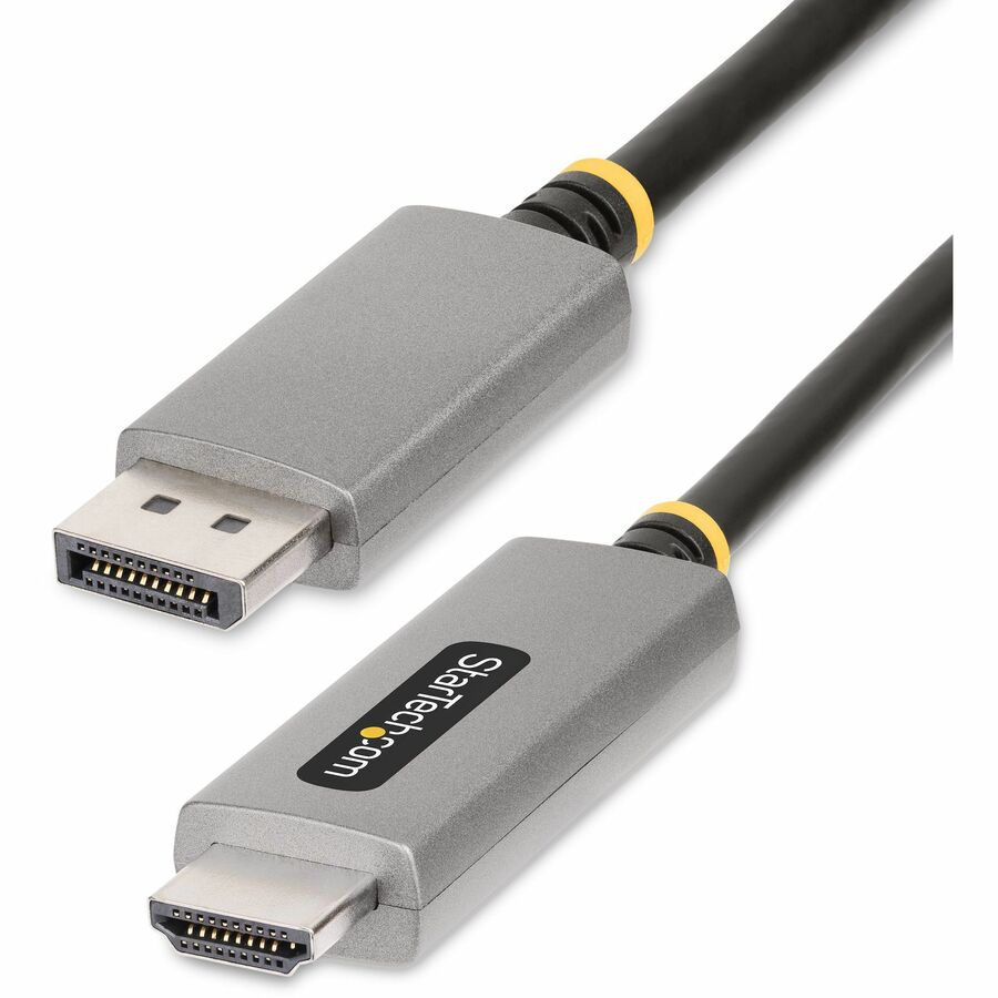 StarTech 6ft (2m) DisplayPort to HDMI Adapter Cable, 8K 60Hz, 4K 144Hz, HDR10, DP 1.4 to HDMI 2.1 Active Video Converter