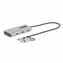 StarTech USB-C Multiport Adapter w/Attached USB-C to USB-A Dongle, Dual HDMI 4K/1080, 3x USB, Mini Laptop Docking Station, Travel Dock