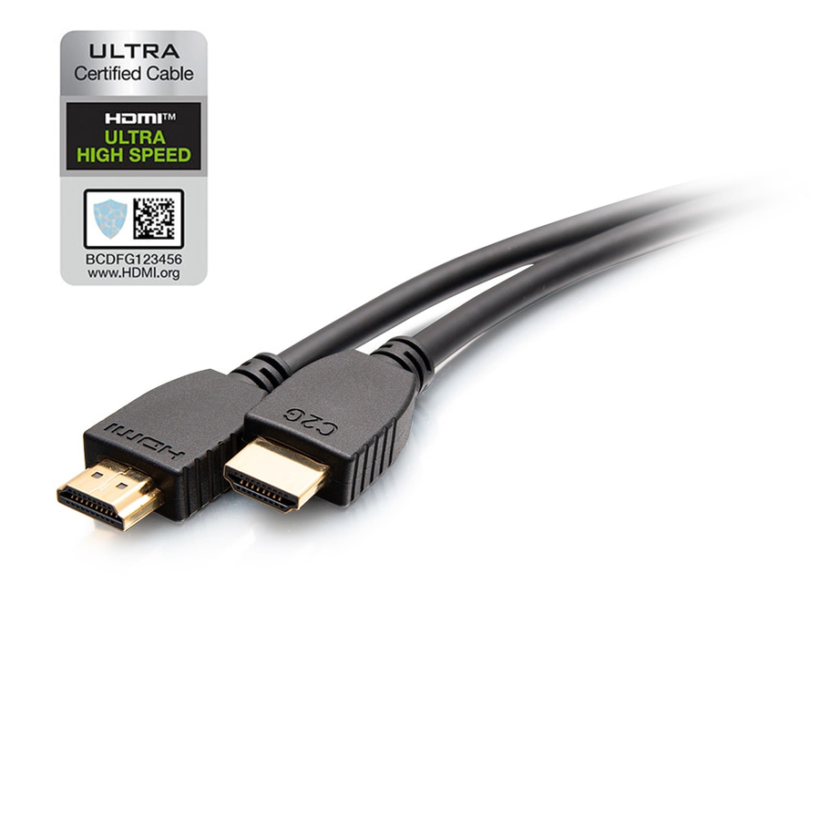C2G 6ft Plus Series Ultra High Speed HDMI Cable with Ethernet - In-Wall CL2 Rated - 8K 60Hz - M/M - Black