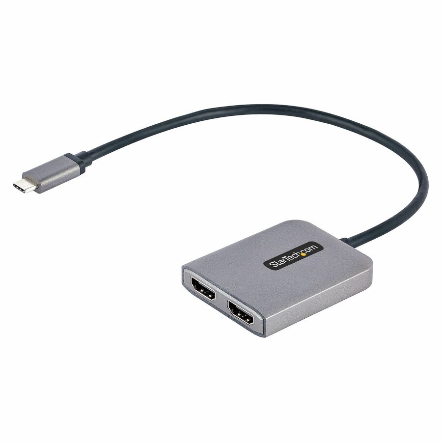 StarTech USB-C to Dual HDMI Adapter, USB Type-C Multi-Monitor MST Hub, Dual 4K 60Hz HDMI Laptop Display Extender / Splitter, Windows