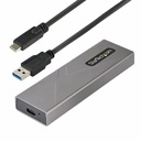 StarTech USB-C 10Gbps to M.2 NVMe or M.2 SATA SSD Enclosure, Tool-free M.2 PCIe/SATA SSD Aluminum Enclosure, USB-C & USB-A Host Cables