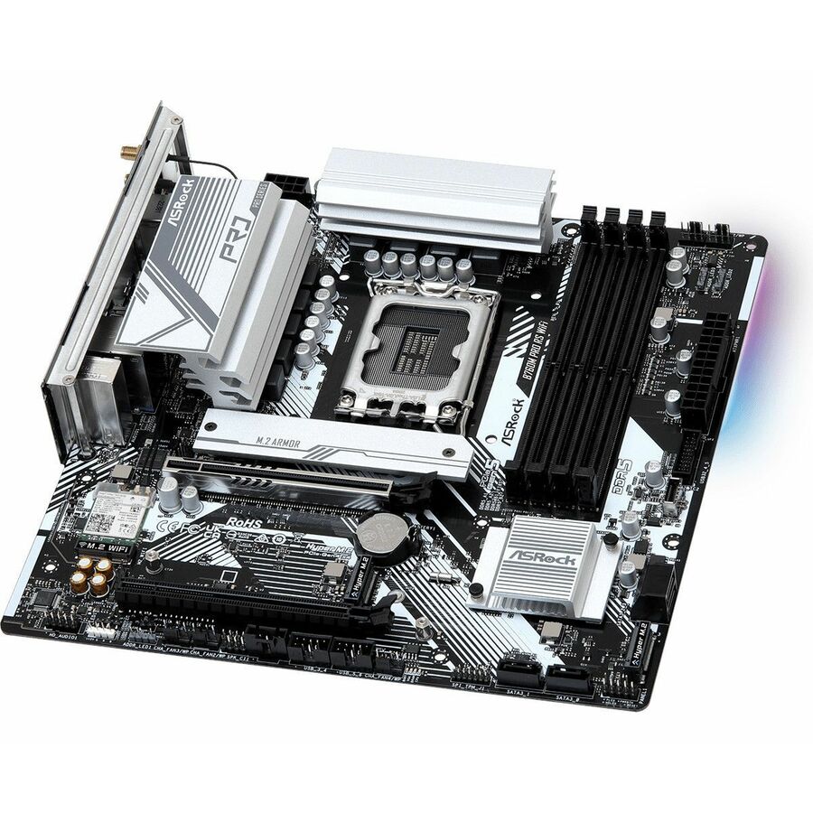 ASRock B760M Pro RS WiFi Gaming Desktop Motherboard - Intel B760 Chipset - Socket LGA-1700 - Micro ATX