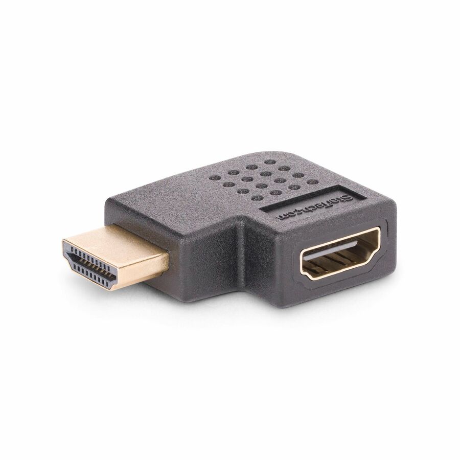 StarTech Right Angle HDMI 2.0 Adapter, Male to Female, Horizontal 90-Degree Angled HDMI Port Saver, 4K 60Hz, High Speed HDMI Connector Extension