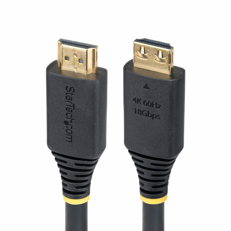 StarTech 15ft (4.5m) High Speed HDMI Cable with Gripping Connectors, 4K 60Hz/1440p 144Hz, 18Gbps, UHD HDMI Cord, TPE Jacket
