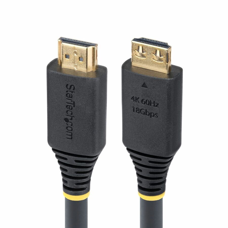 StarTech 20ft (6.1m) High Speed HDMI Cable with Gripping Connectors, 4K 60Hz/1440p 144Hz 18Gbps, UHD HDMI Cord, TPE Jacket