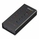 StarTech 7 Port USB C Hub - 2x USB-C & 5x USB-A - Mountable Metal USB 3.0 Type-C Hub - 5Gbps USB 3.2 Gen 1 - Self Powered - BC 1.2