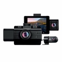 myGEKOgear by Adesso Scout Pro 2K 3-Channel Dash Cam Surveillance Edition with Front View, Cabin View, Rear View, APP for Instant Video Access, Wide Angle View, 32GB SD Card Included, G-Sensor, ODB2 Cable for Toolless 24/7 Surveillance