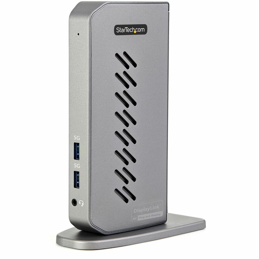 StarTech USB-C USB-A Dock - Hybrid Universal USB 3.0 Laptop Docking Station - Dual Monitor 4K 60Hz HDMI/DisplayPort - 6xUSB Type-A/GbE