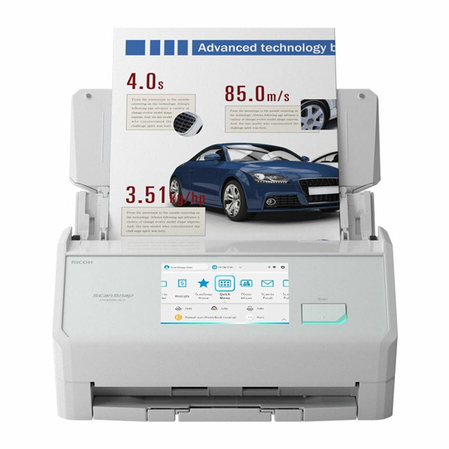 Scansnap iX2500 (White) Large Format ADF/Manual Feed Scanner - 600 dpi Optical - White
