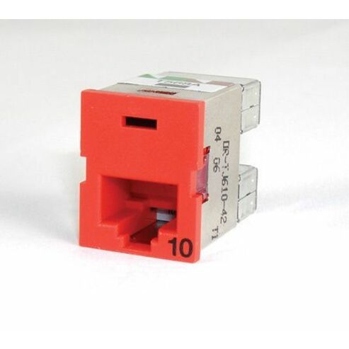Ortronics Clarity 10G TracJack, T568A/B, 180 Degree, Orange