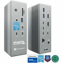 Plugable Thunderbolt 5 Dock: 16-in-1, Dual HDMI 2.1 Up to 8K 60Hz / 4K 144Hz, 140W Laptop Charging, 2.5GbE, Fanless