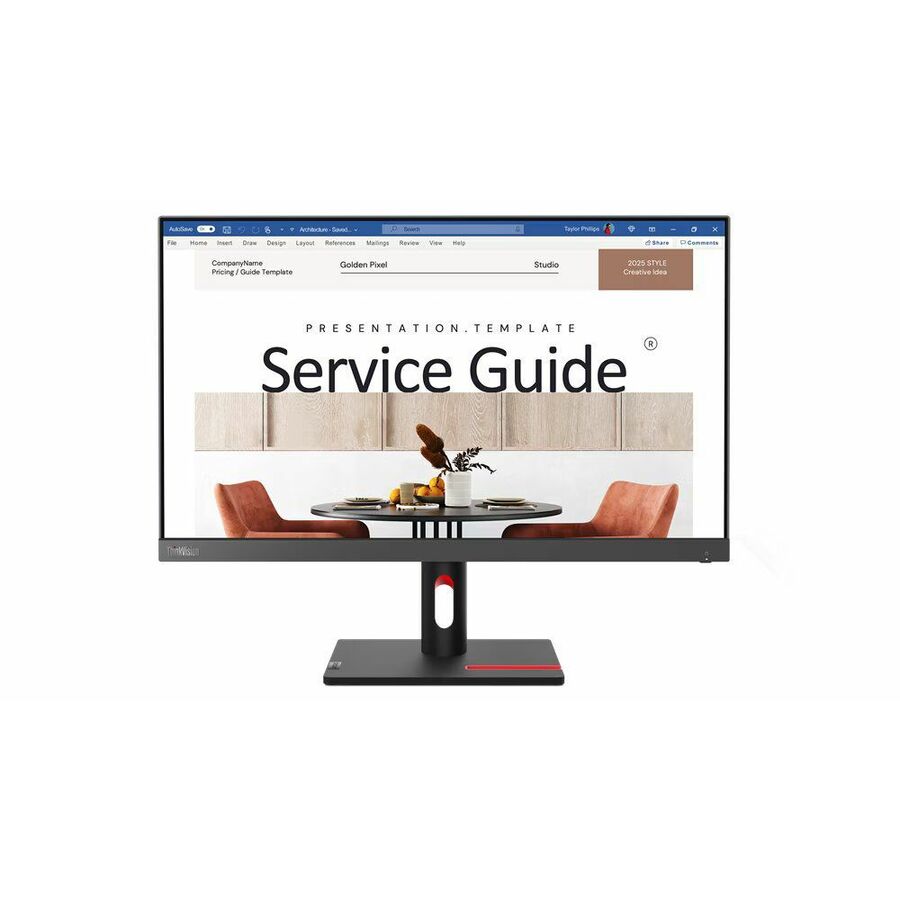 Lenovo ThinkVision S24i-30 24" Class Full HD LED Monitor - 16:9 - Raven Black, Storm Gray
