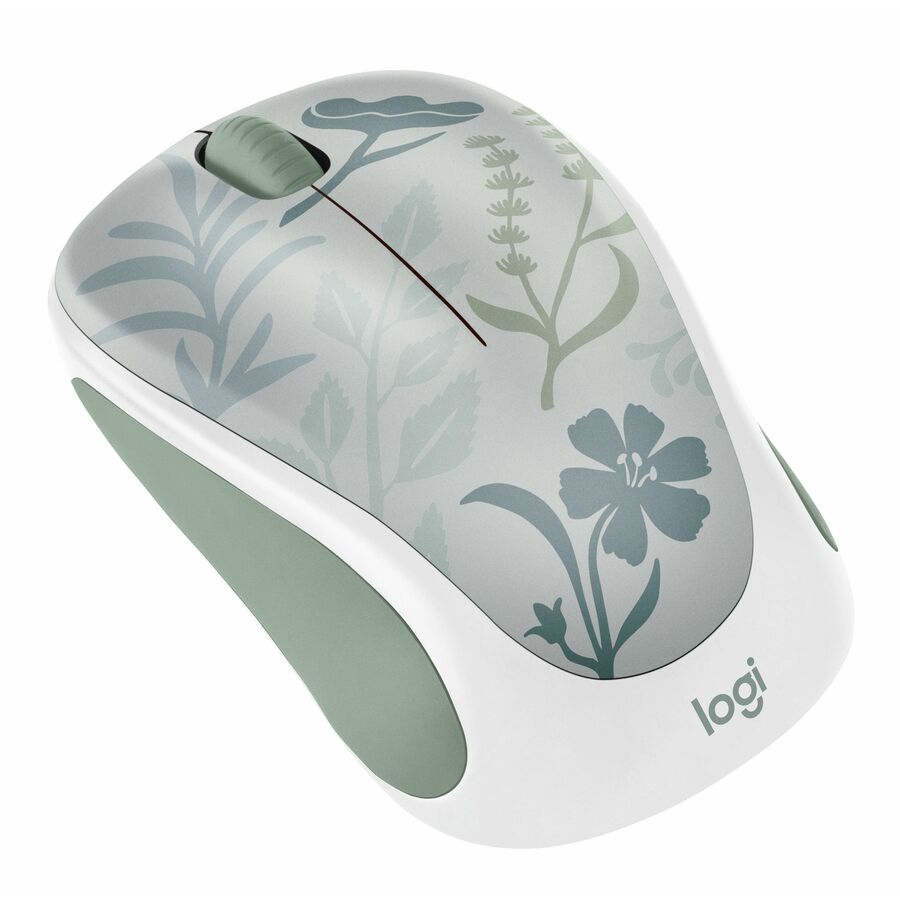 Logitech Design Mouse Wireless Mouse Limited Edition - USB Receiver, 12 months AA Battery Life, Portable & Lightweight, Misty Garden