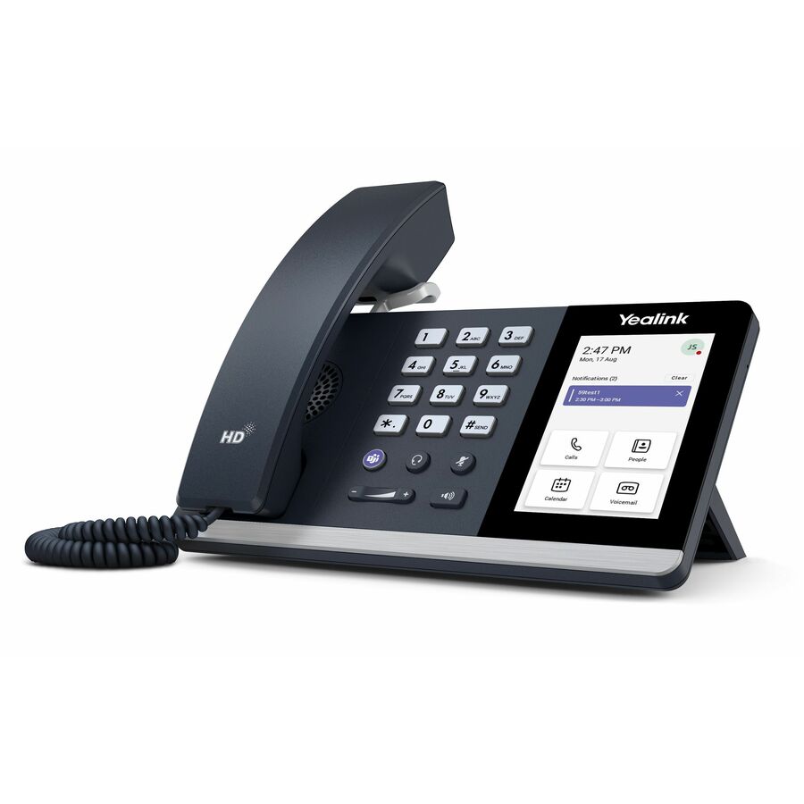 Yealink IP Phone - Corded - Bluetooth, Wi-Fi - Wall Mountable, Desktop - Classic Gray