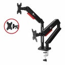 SIIG Dual Monitor Gas Spring Arm Desk Mount - 13" to 32" - Max Load 22 lbs - VESA 75/100mm