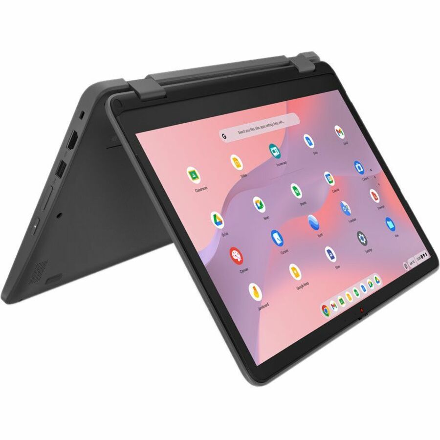 Lenovo 500e Yoga Chromebook Gen 4 82W40009US 12.2" Touchscreen Convertible 2 in 1 Chromebook - WUXGA - 60 Hz - Intel N-Series N100 - 4 GB - 32 GB Flash Memory - English Keyboard - Graphite Gray