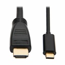 Eaton Tripp Lite Series USB-C to HDMI Active Adapter Cable (M/M), 4K 60 Hz, 4:4:4, HDCP 2.2, Mid-Cable Adapter, Black, 6 ft. (1.8 m)