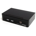 StarTech 2 Port DVI + USB KVM Switch with Audio, KVM switch, USB 2.0 Hub, 2 ports, 1 local user, 1U, TAA
