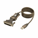 Eaton Tripp Lite Series USB to Serial Adapter Cable (USB-A to DB25 M/M), 5 ft. (1.52 m)