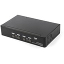 StarTech 4 Port DisplayPort KVM Switch - 4K 60Hz - Single Display - UHD DP 1.2 USB KVM Switch with USB 2.0 Hub & Audio - TAA Compliant