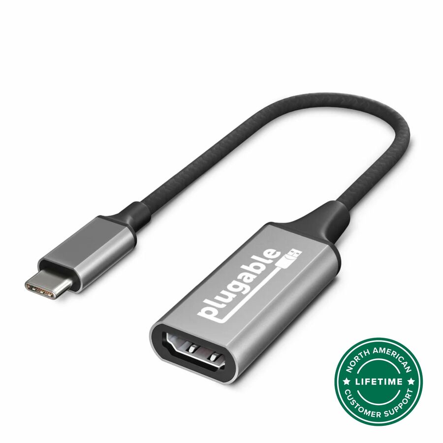 Plugable USB C to HDMI adapter, HDMI 2.0, USB4 / Thunderbolt Adapter for 4K Monitor up to 4K 60Hz