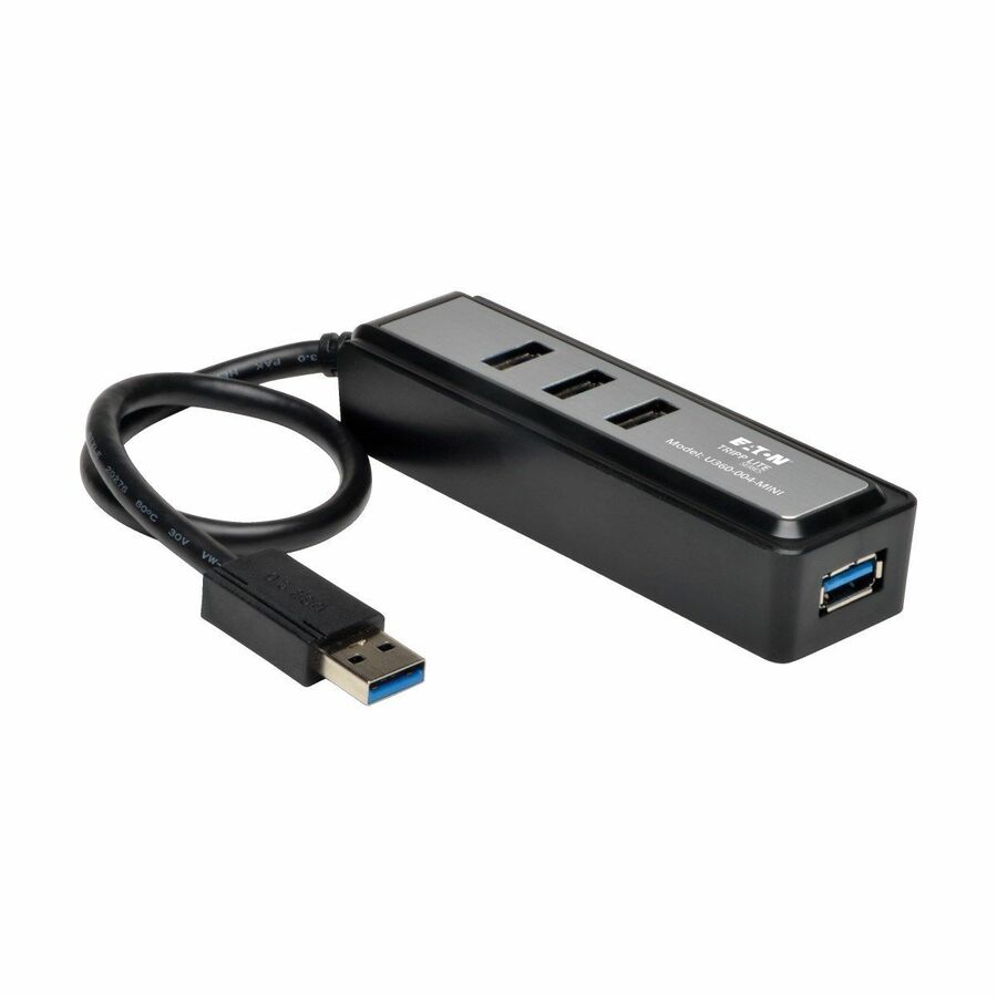 Tripp Lite by Eaton Portable 4-Port USB 3.0 Superspeed Mini Hub w/ Built In Cable