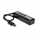 Tripp Lite by Eaton Portable 4-Port USB 3.0 Superspeed Mini Hub w/ Built In Cable