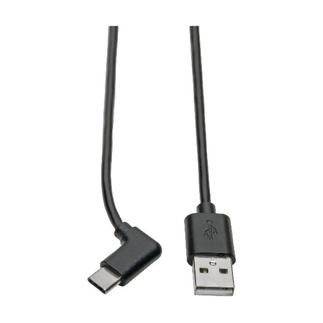 Eaton Tripp Lite Series USB-A to USB-C Cable, Right-Angle USB-C, USB 2.0, (M/M), 6 ft. (1.83 m)