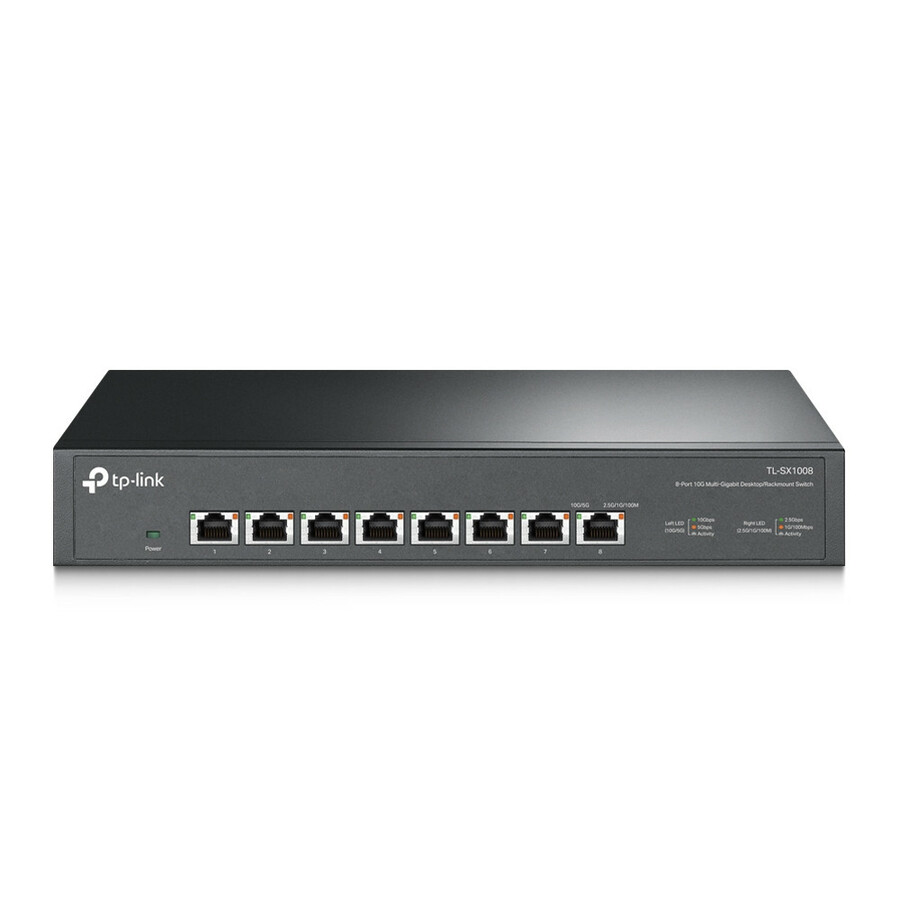 TP-Link TL-SX1008 - 8 Port 10G/Multi-Gig Unmanaged Ethernet Switch - Limited Lifetime Protection