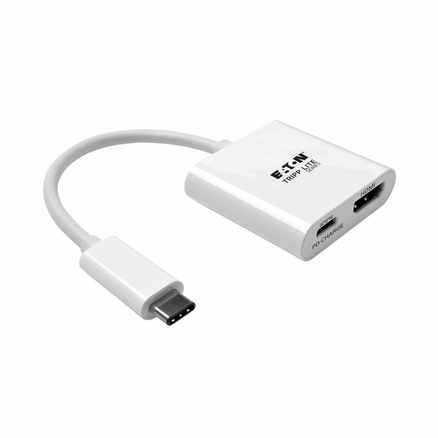 Eaton Tripp Lite Series USB-C to HDMI Adapter with PD Charging, HDCP, White