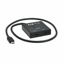 Eaton Tripp Lite Series 2x1 Bi-Directional USB-C Switch - 8K 60 Hz Video, HDCP Passthrough, USB 3.2 Gen 2, 100W PD Charging, Black