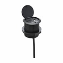 Eaton Tripp Lite Series Protect It! In-Desktop Power Grommet - NEMA 5-15P, 2x USB-A Charging, Surge Protection, 10 ft. Cord, Antimicrobial, Black