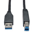 Tripp Lite by Eaton USB 3.2 Gen 1 SuperSpeed Device Cable (A to B M/M) Black, 15 ft. (4.57 m)