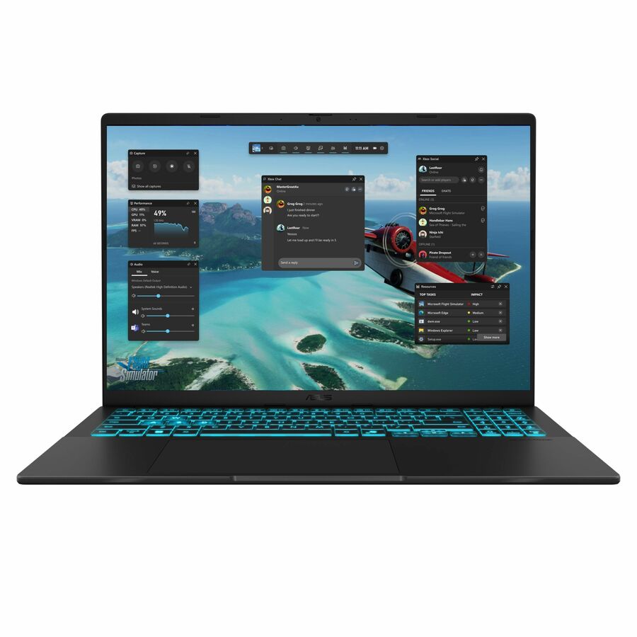 Asus V16 V3607 V3607VP-DS74 16" Gaming Notebook - WUXGA - 144 Hz - Intel Core 7 240H - 16 GB - 1 TB SSD - Black