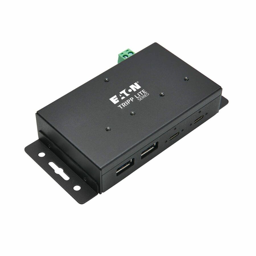 Eaton Tripp Lite Series Industrial 4-Port USB-C Hub - USB 3.x Gen 2 (10Gbps), 2x USB-A & 2x USB-C Ports, 15 kV ESD Immunity, TAA