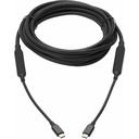 Eaton Tripp Lite Series USB-C Full-Function Active Cable (M/M) with Repeater - USB 3.2 Gen 2 (10 Gbps), 8K 60 Hz, 60W PD Charging, 5 m (16.4 ft.), Black