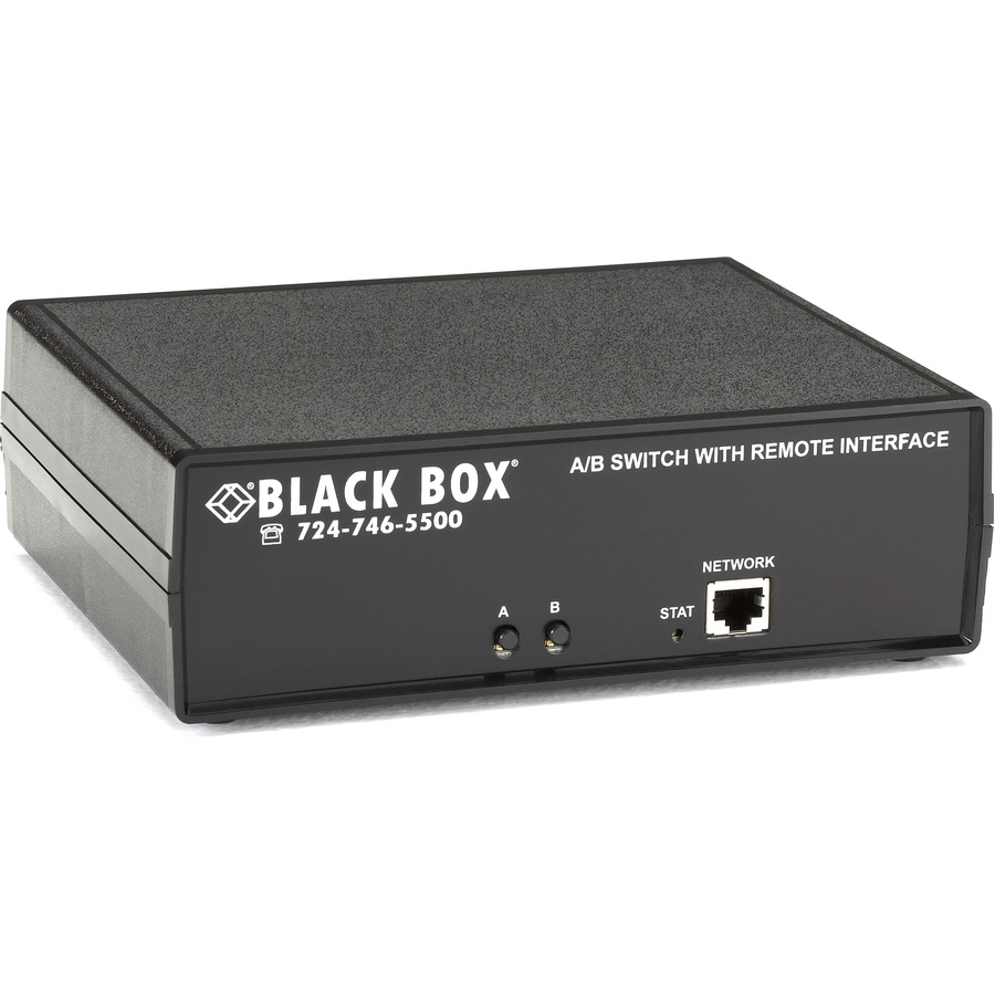 Black Box - CAT6 Remotely Controlled Layer 1 A/B Switch, Latching, Ethernet, RS-232