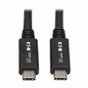 Eaton Tripp Lite Series USB-C Cable (M/M) - USB 3.2, Gen 2 (10 Gbps), 5A (100W) Rating, Thunderbolt 3 Compatible, 20-in. (50.8 cm)