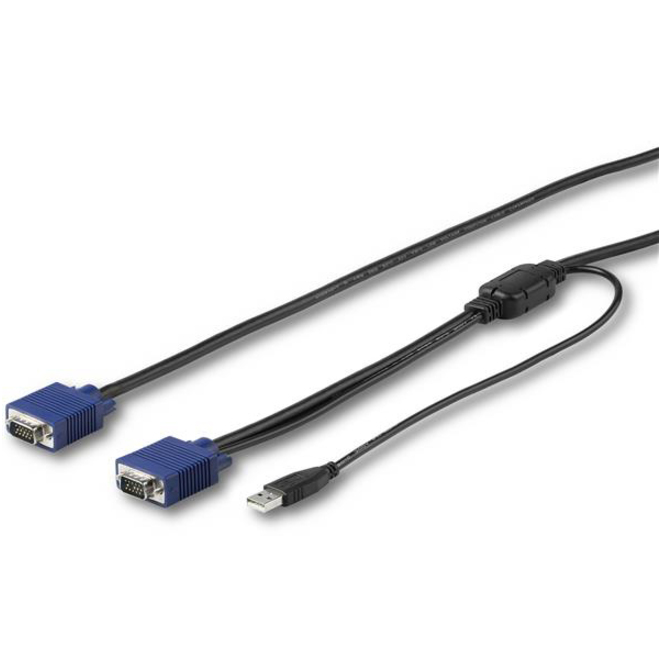 StarTech 15 ft. (4.6 m) USB KVM Cable for StarTech Rackmount Consoles - VGA and USB KVM Console Cable (RKCONSUV15)