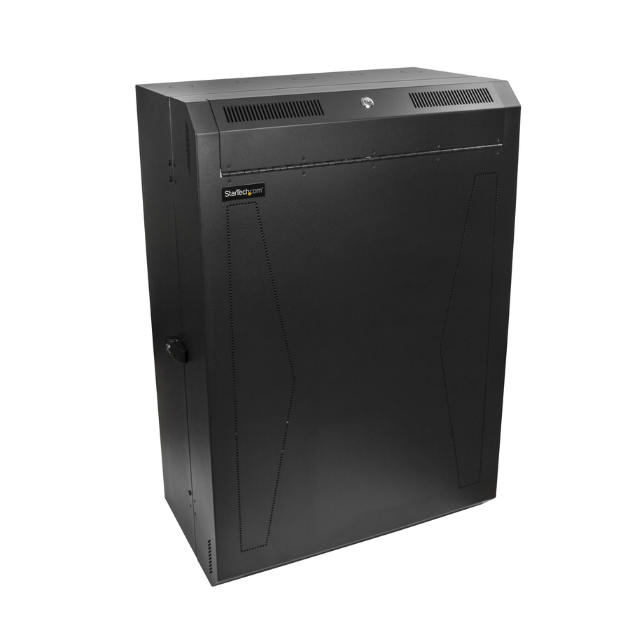 StarTech 8U 19" Vertical Wall Mount Server Rack Cabinet Enclosure - Low Profile (15") - 30" Deep Locking w/2U for Network IT Equipment