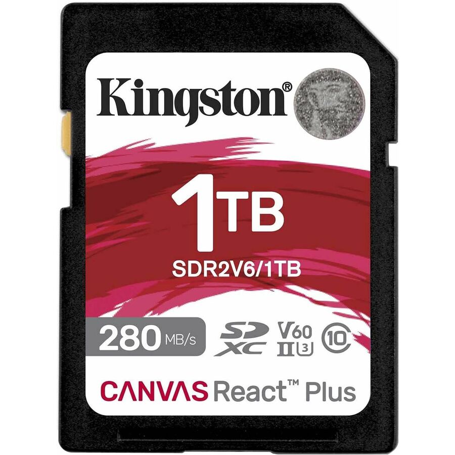 Kingston Canvas React Plus 1 TB Class 10/UHS-II (U3) V60 SDXC