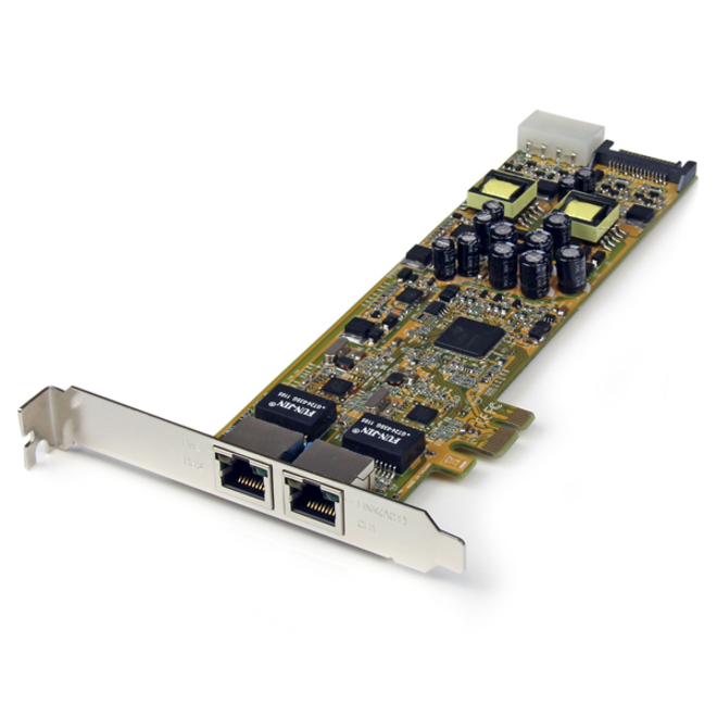 StarTech Dual Port PCI Express Gigabit Ethernet PCIe Network Card Adapter, PoE/PSE, TAA