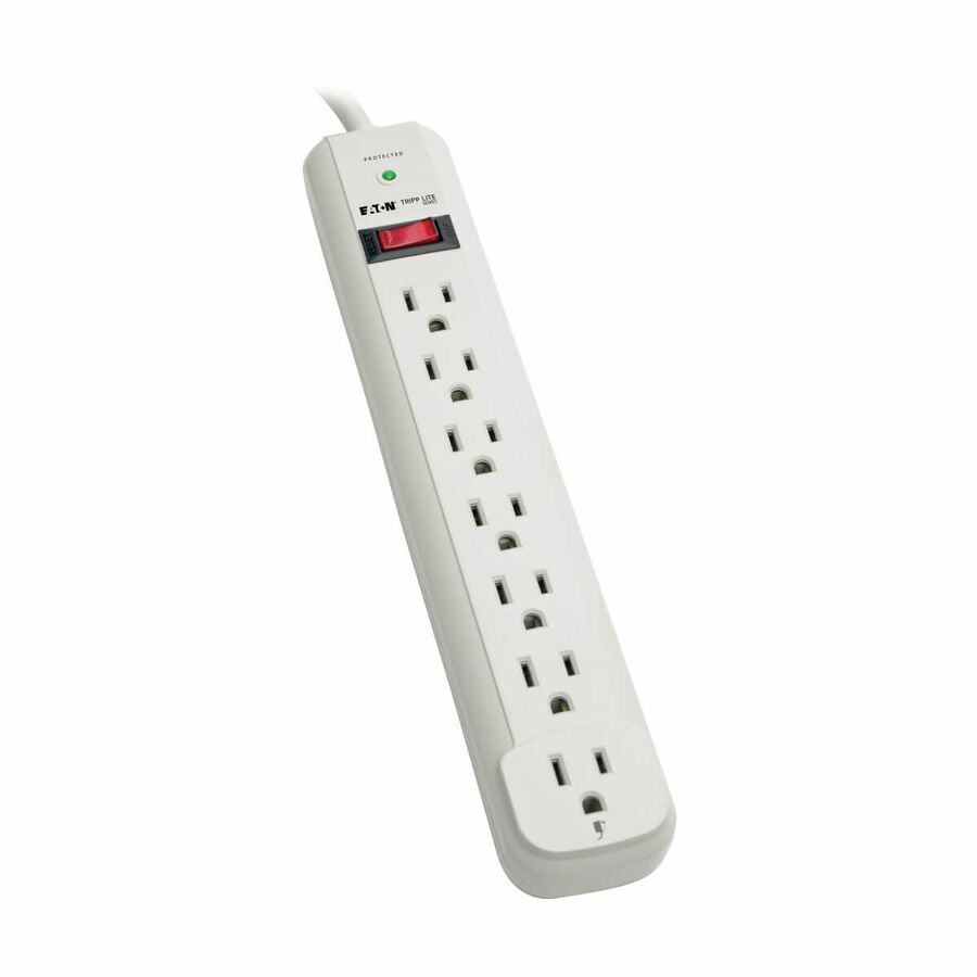Tripp Lite by Eaton Protect It! 7-Outlet Surge Protector 6 ft. Cord 1080 Joules Diagnostic LED Light Gray Housing