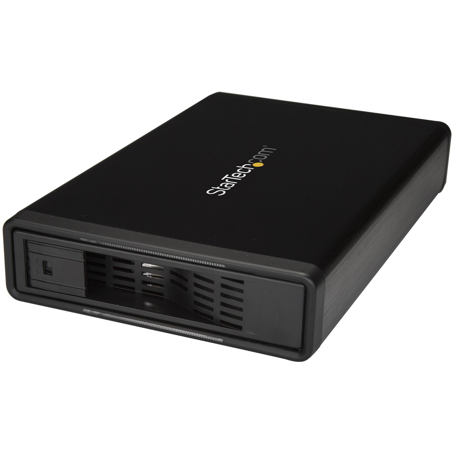 StarTech eSATA Enclosure, Hard Drive Enclosure for 3.5in SATA HDD, USB 3.0 / eSATA, Trayless, External HDD Enclosure, Metal